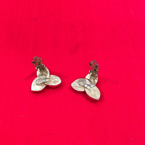 Panetta Brushed Gold Clip On Earrings - Picture 4 of 4